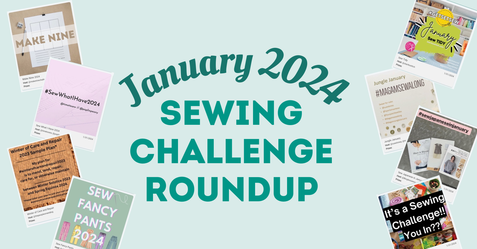 Sewing Challenge Roundup January 2024 Stash Hub   Blog Post Covers5 